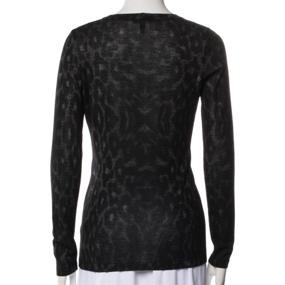 Escada Black & Gold Leopard Patterned Cardigan an… - image 6